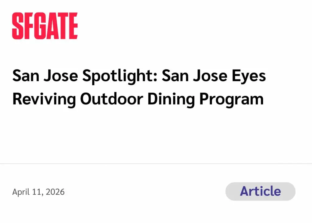 San Jose Spotlight: San Jose Eyes Reviving Outdoor Dining Program