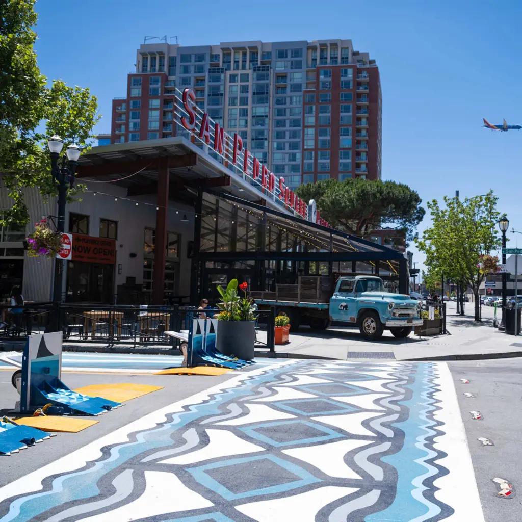 "Shark's Tooth" Crosswalks